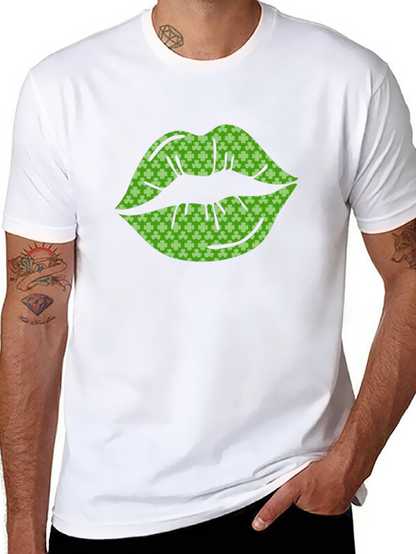 St. Patricks Day Shamrock Lips Graphic Tee
