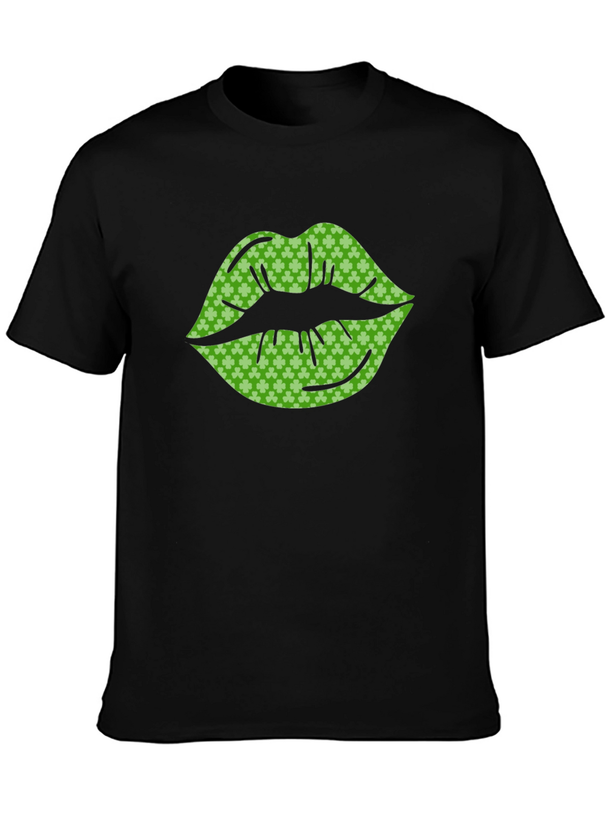 St. Patricks Day Shamrock Lips Graphic Tee