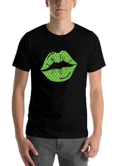 St. Patricks Day Shamrock Lips Graphic Tee