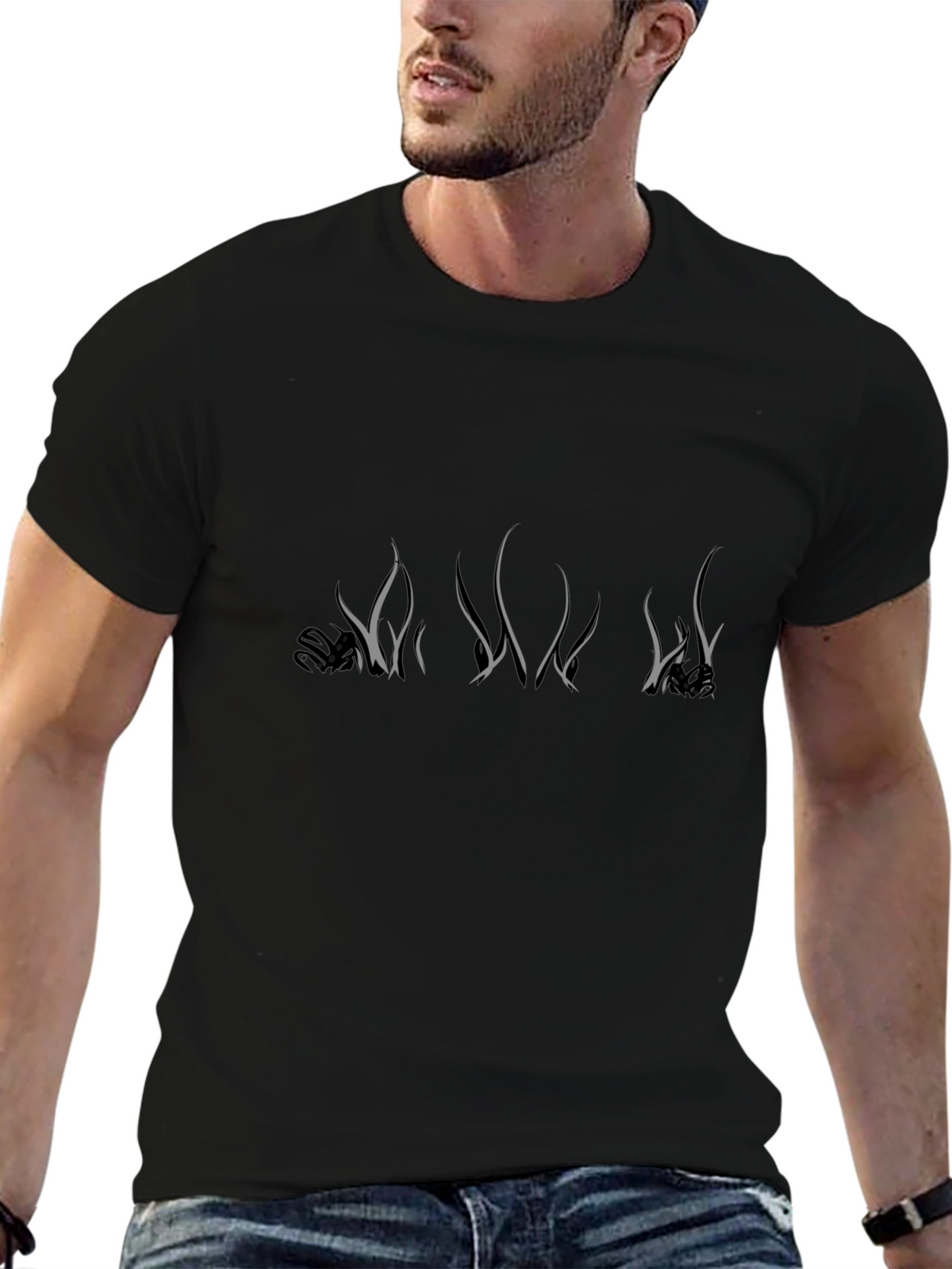 Graphic Tee - Abstract Grass Design