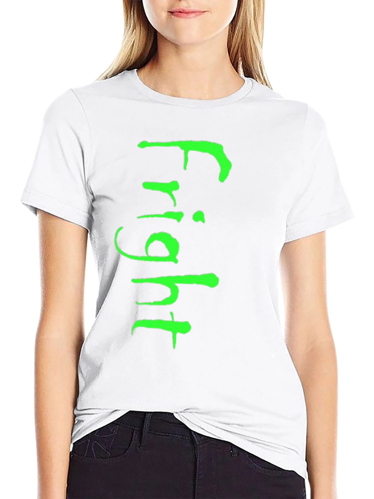 Fright T-Shirt - Green Graphic on Black Tee