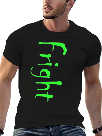 Fright T-Shirt - Green Graphic on Black Tee