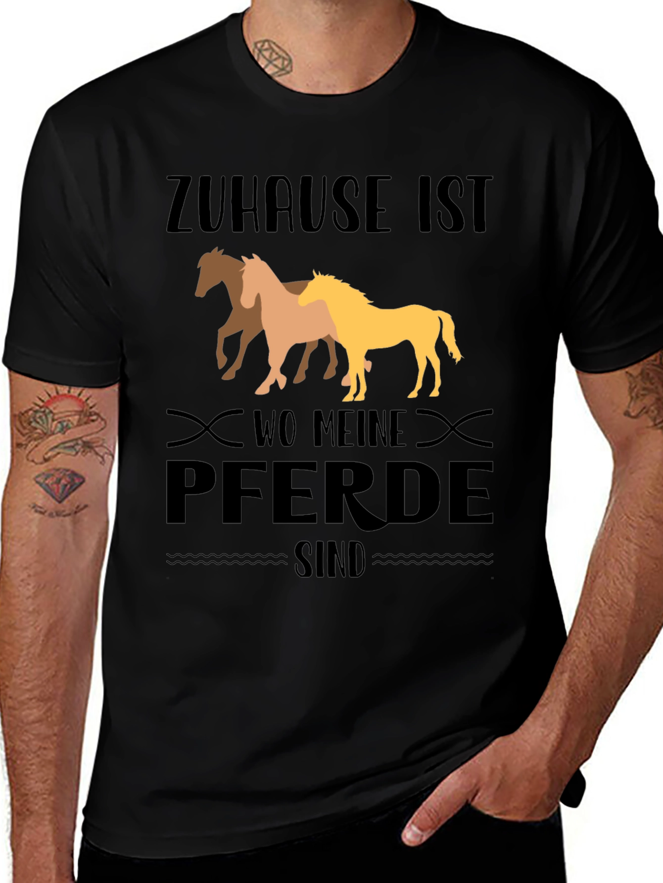 Horse Lover T-Shirt - Home is Where My Horses Are