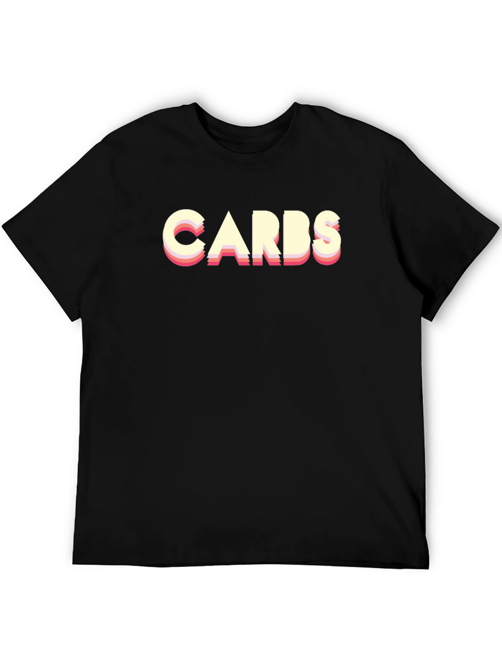 Carbs Graphic Tee - Retro Style Black T-Shirt