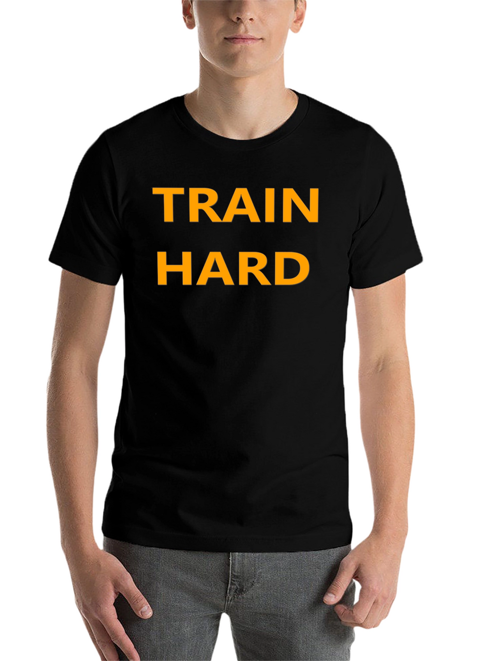 Train Hard Black T-Shirt - Motivational Fitness Apparel