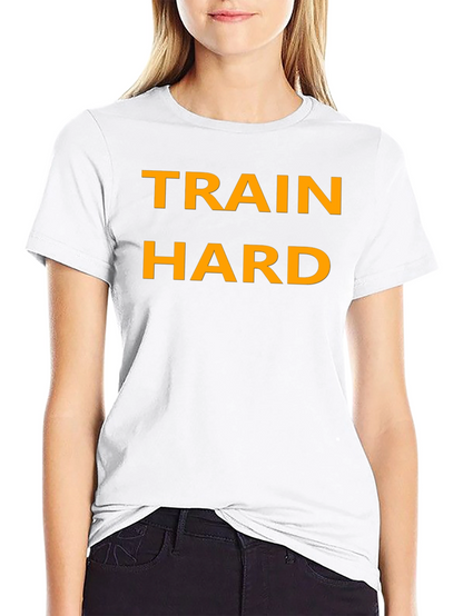 Train Hard Black T-Shirt - Motivational Fitness Apparel