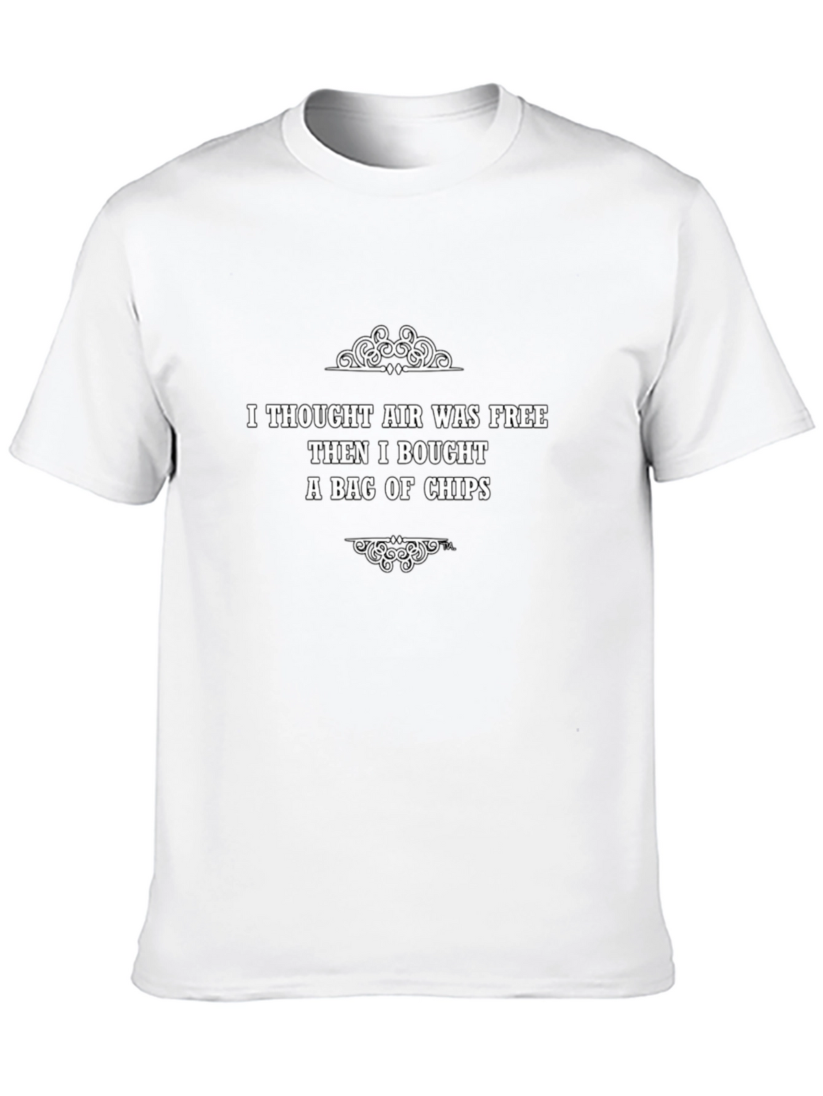 Funny Air in Chips Black T-Shirt