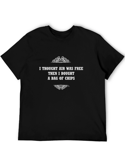 Funny Air in Chips Black T-Shirt