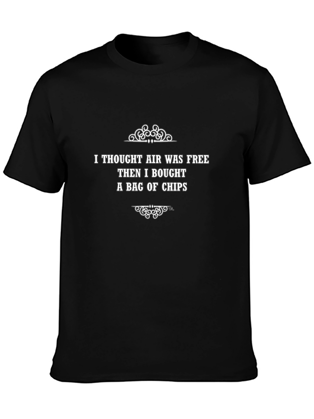 Funny Air in Chips Black T-Shirt