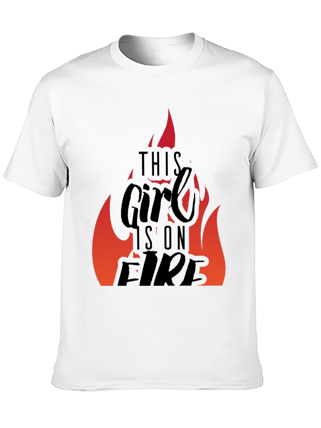 This Girl is on Fire Black Graphic Tee