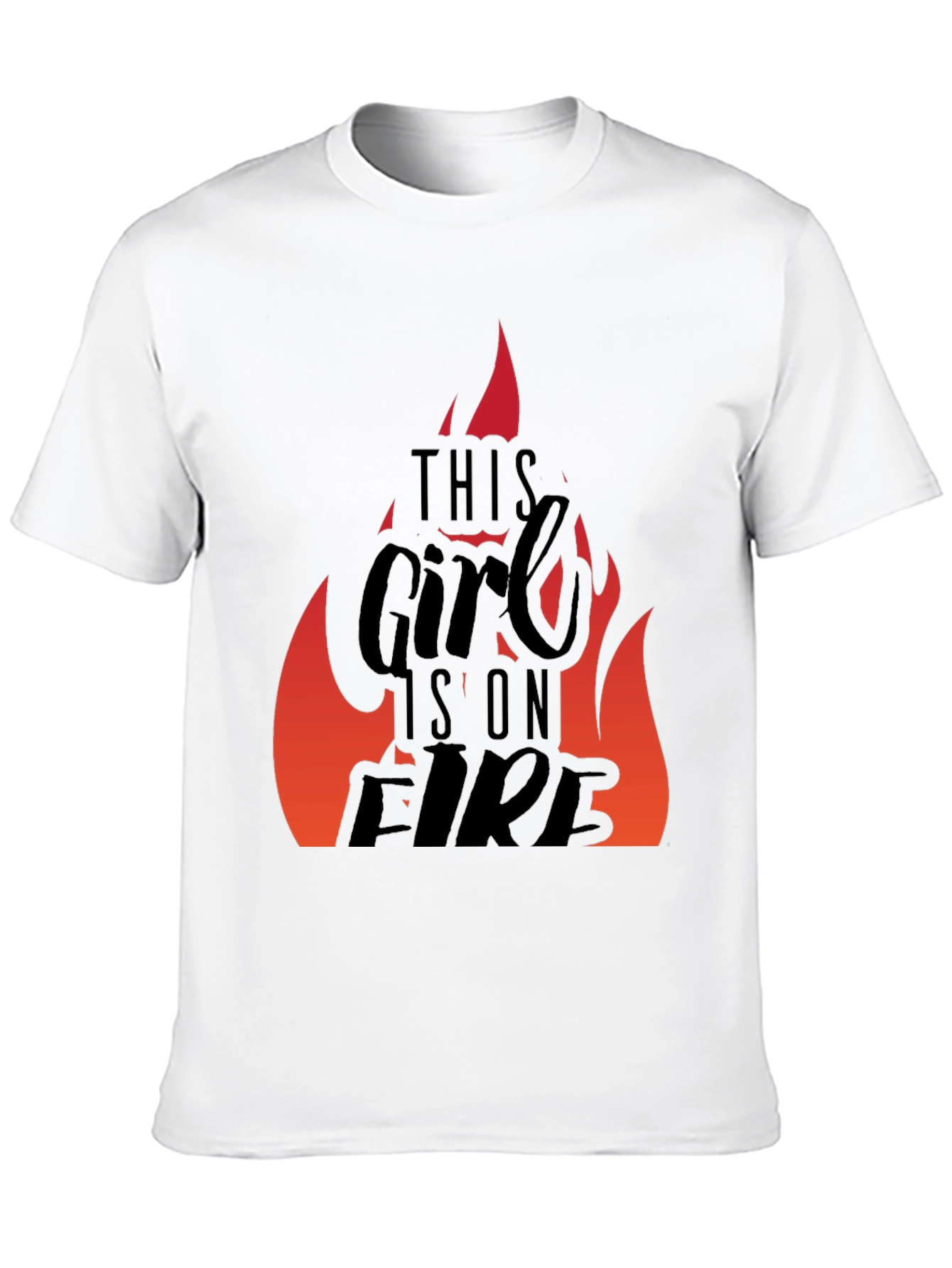 This Girl is on Fire Black Graphic Tee