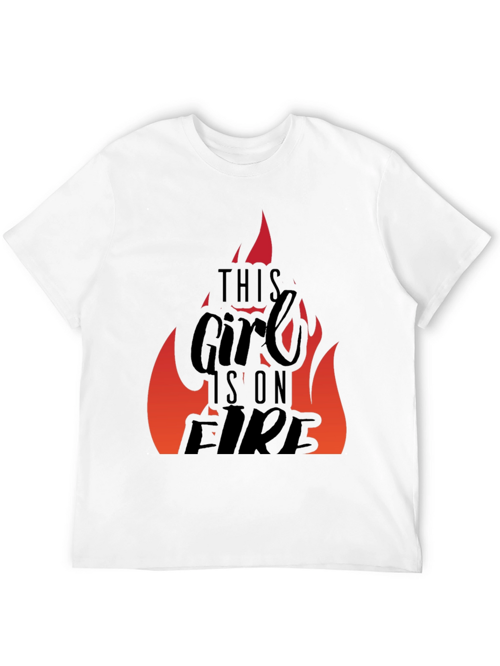 This Girl is on Fire Black Graphic Tee