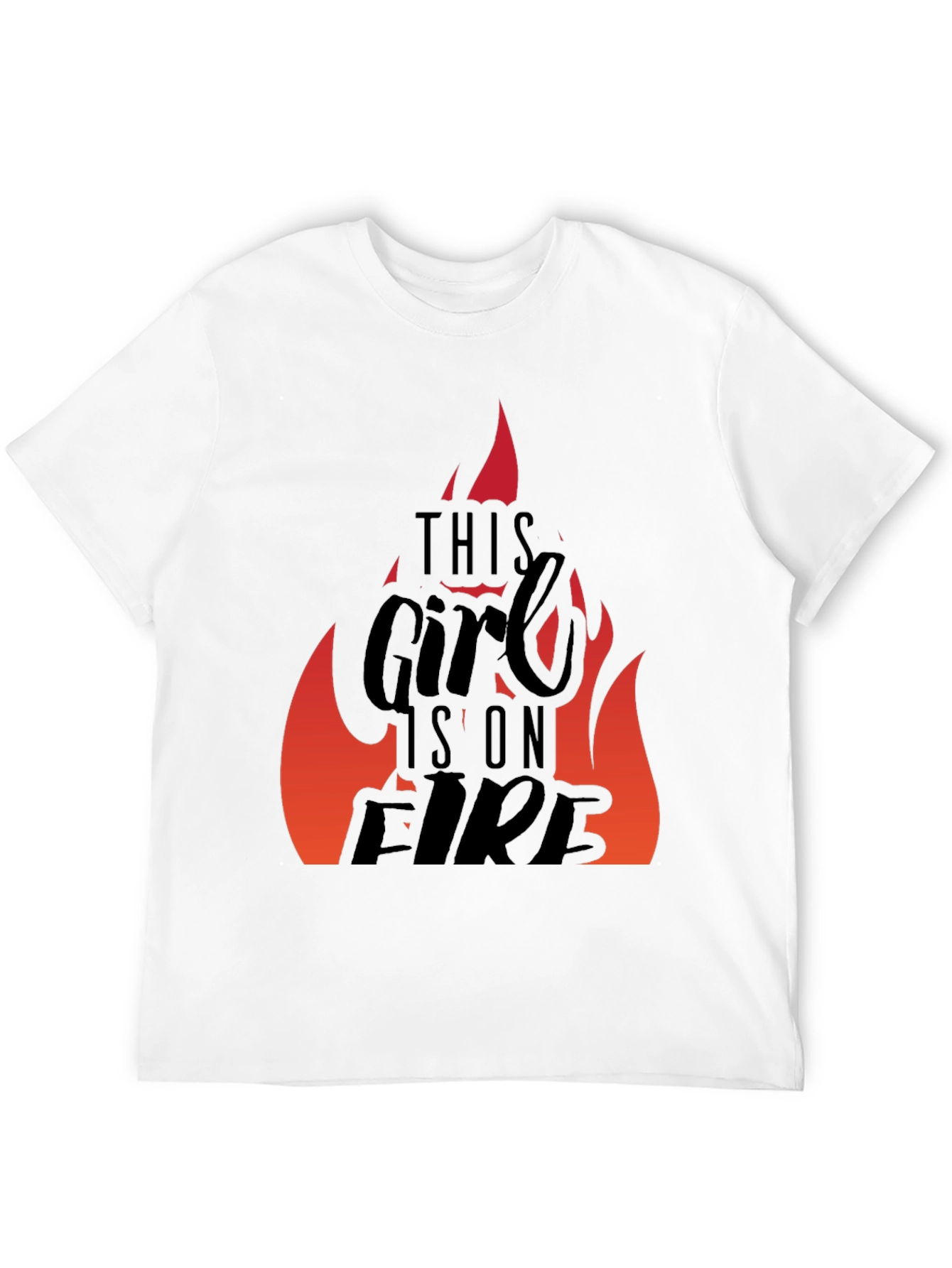 This Girl is on Fire Black Graphic Tee
