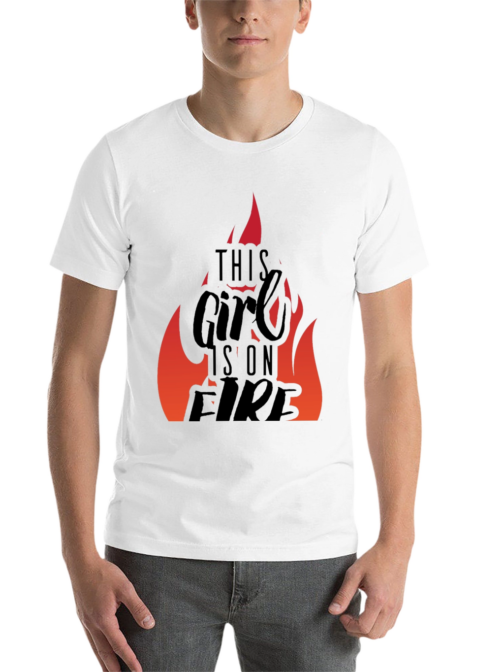 This Girl is on Fire Black Graphic Tee
