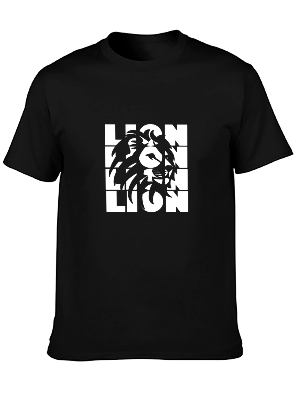 Lion Graphic Tee - Bold Black T-Shirt
