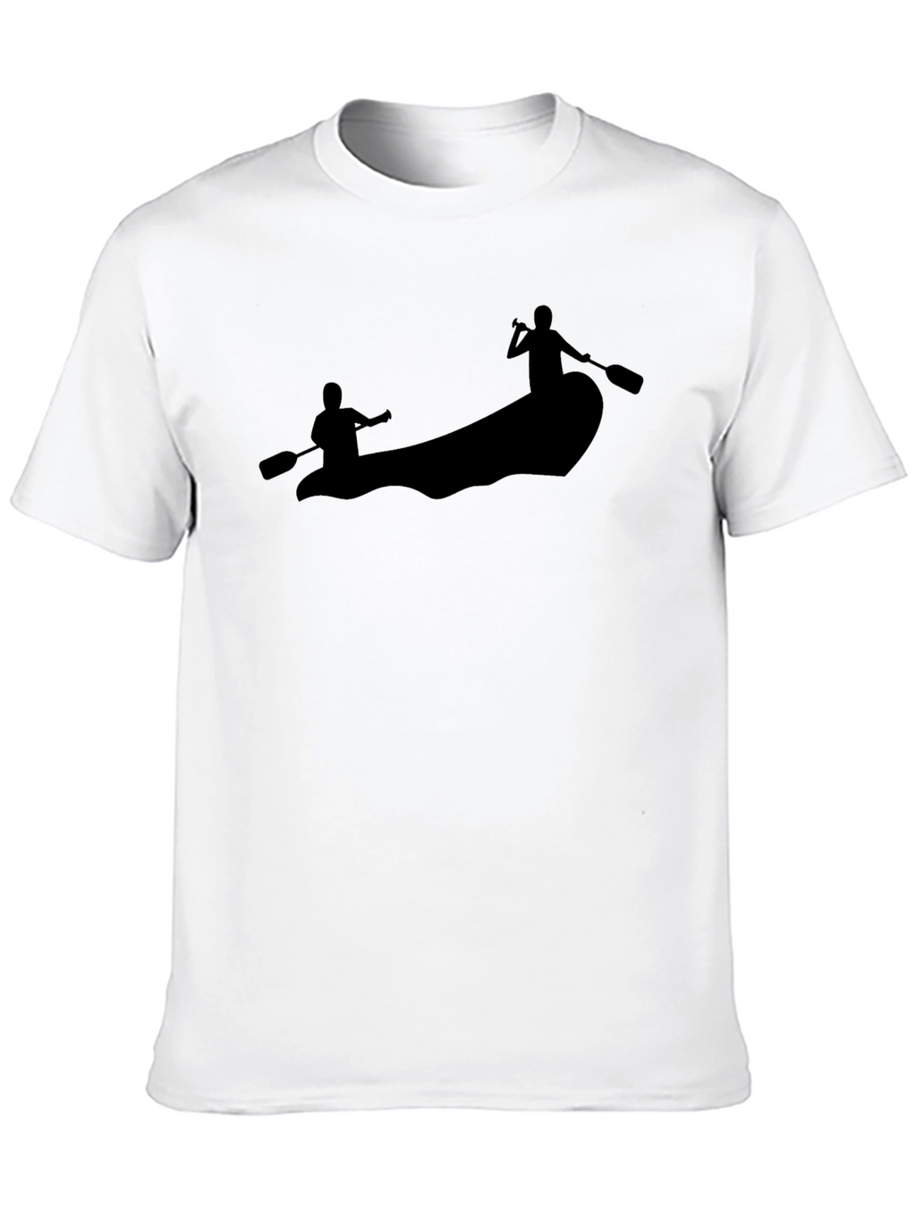 Rafting Adventure Tee - Black Crew Neck T-Shirt