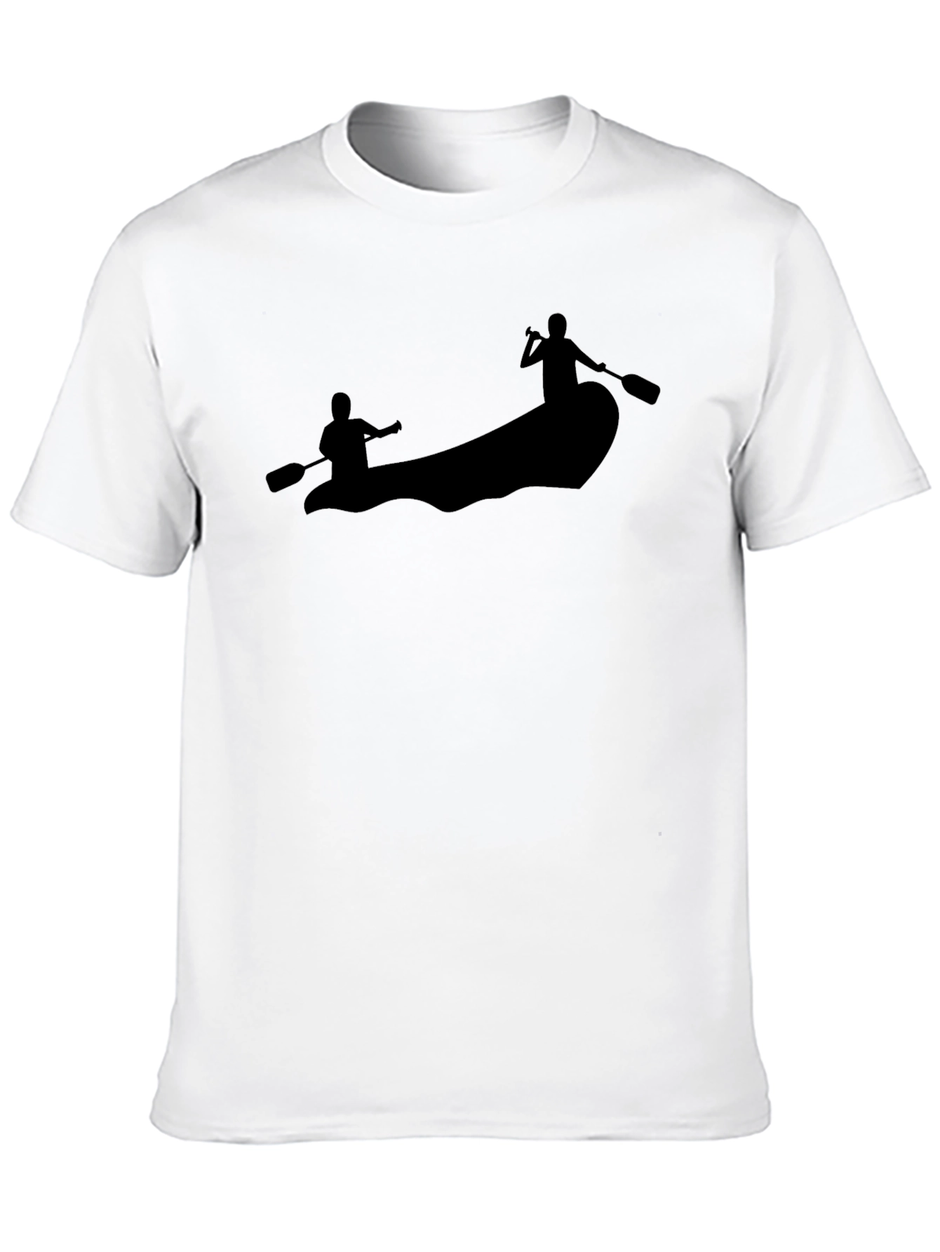 Rafting Adventure Tee - Black Crew Neck T-Shirt