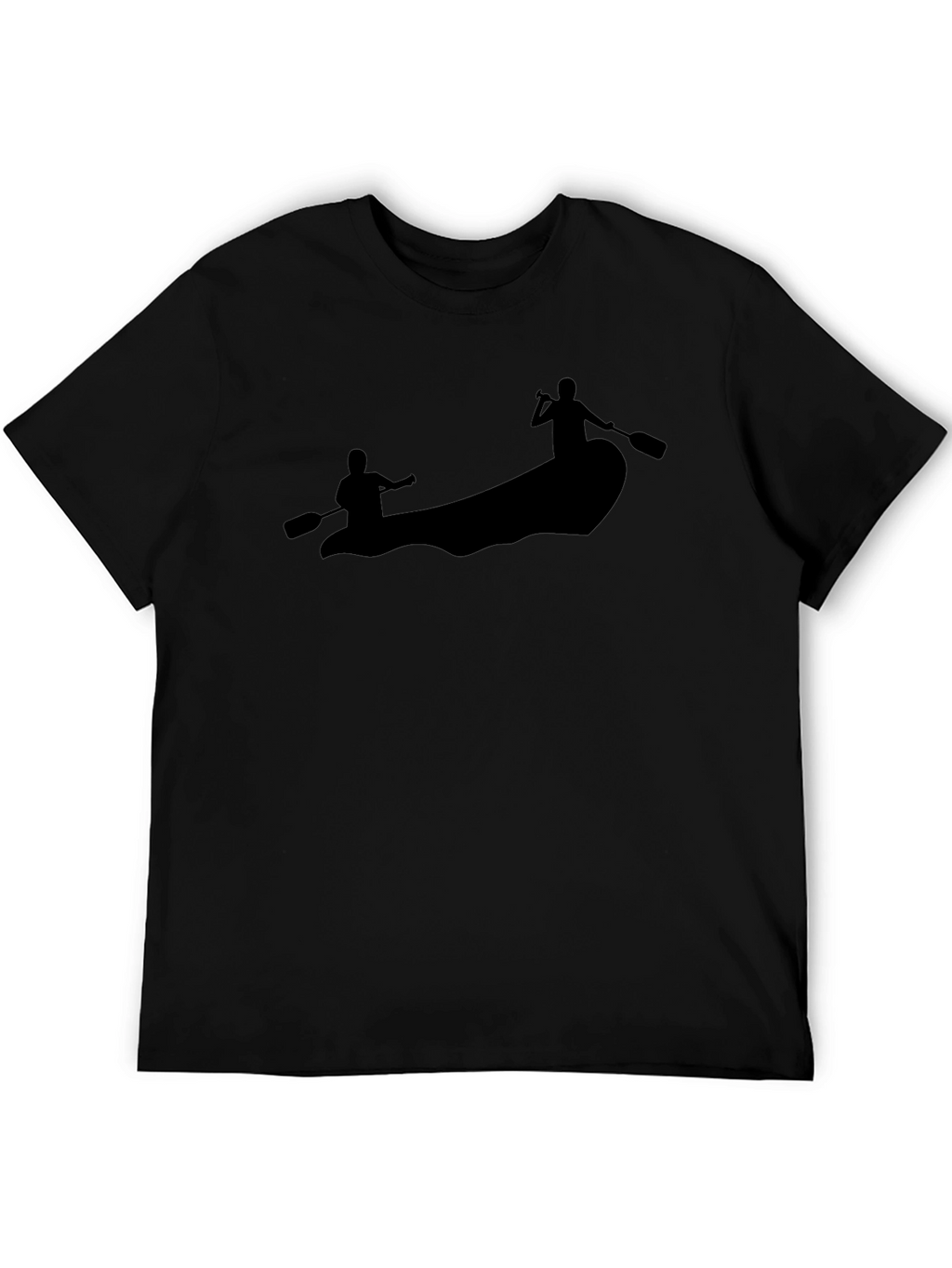 Rafting Adventure Tee - Black Crew Neck T-Shirt
