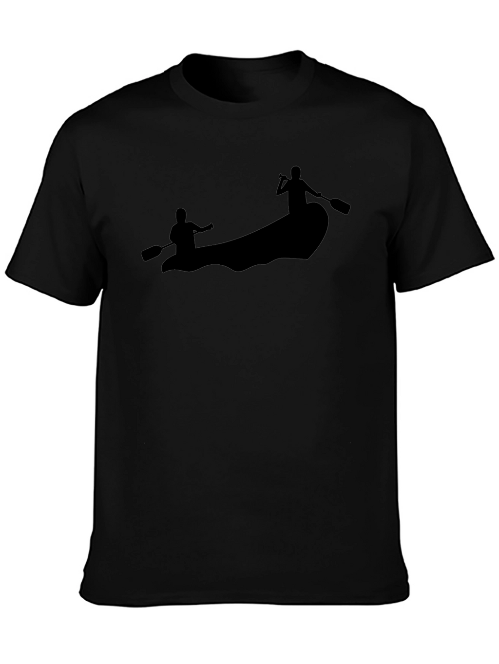 Rafting Adventure Tee - Black Crew Neck T-Shirt