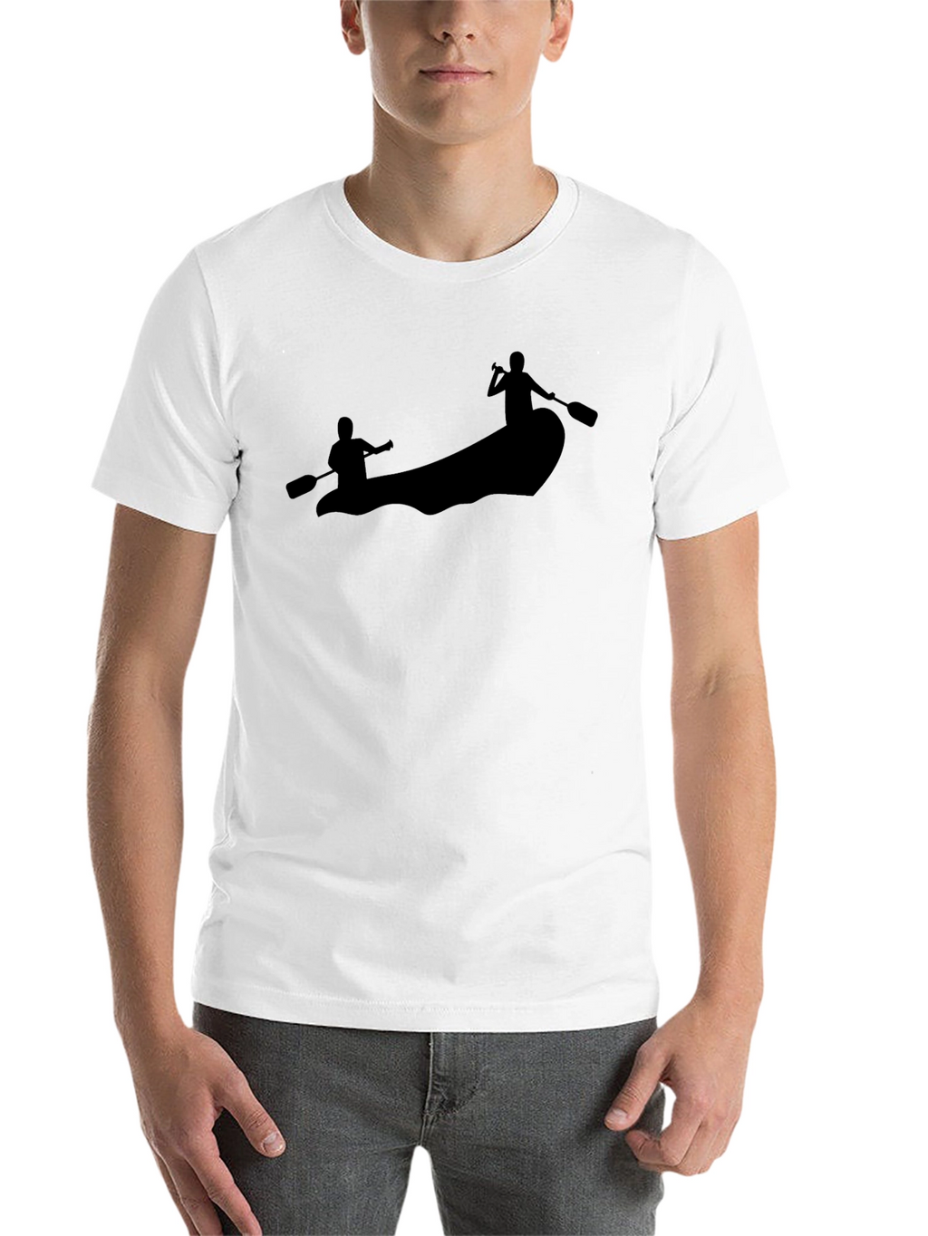 Rafting Adventure Tee - Black Crew Neck T-Shirt