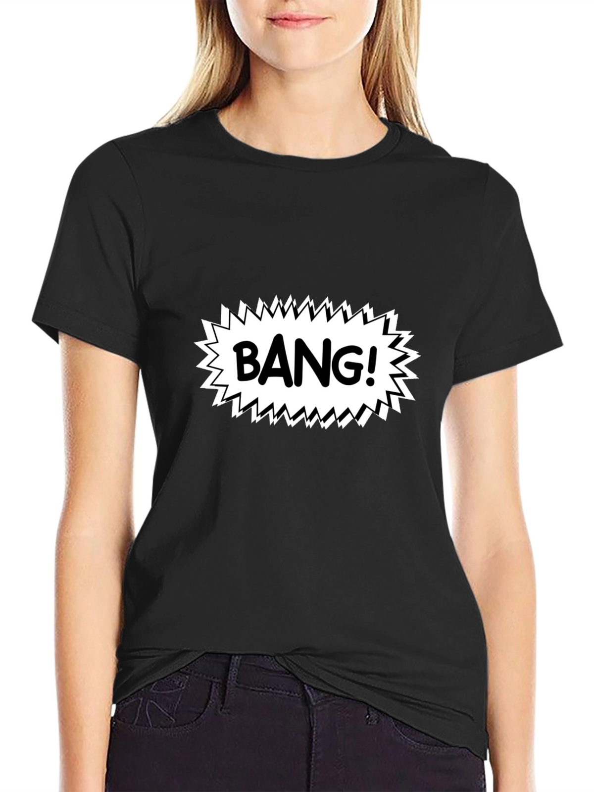 BANG! Graphic Print Black T-Shirt