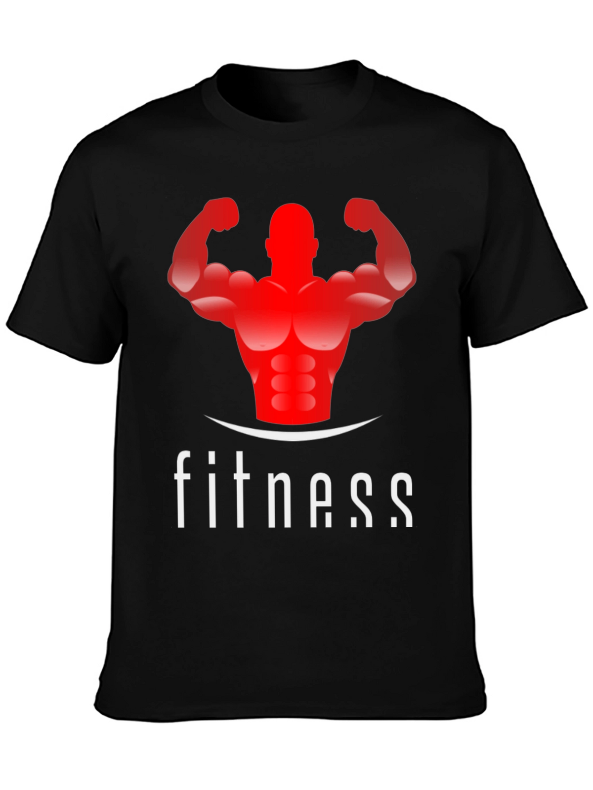 Fitness Graphic Tee - Black Gym Shirt