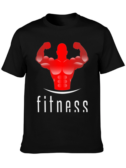 Fitness Graphic Tee - Black Gym Shirt