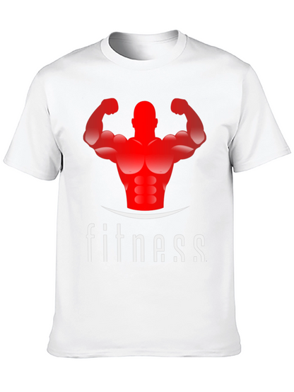 Fitness Graphic Tee - Black Gym Shirt