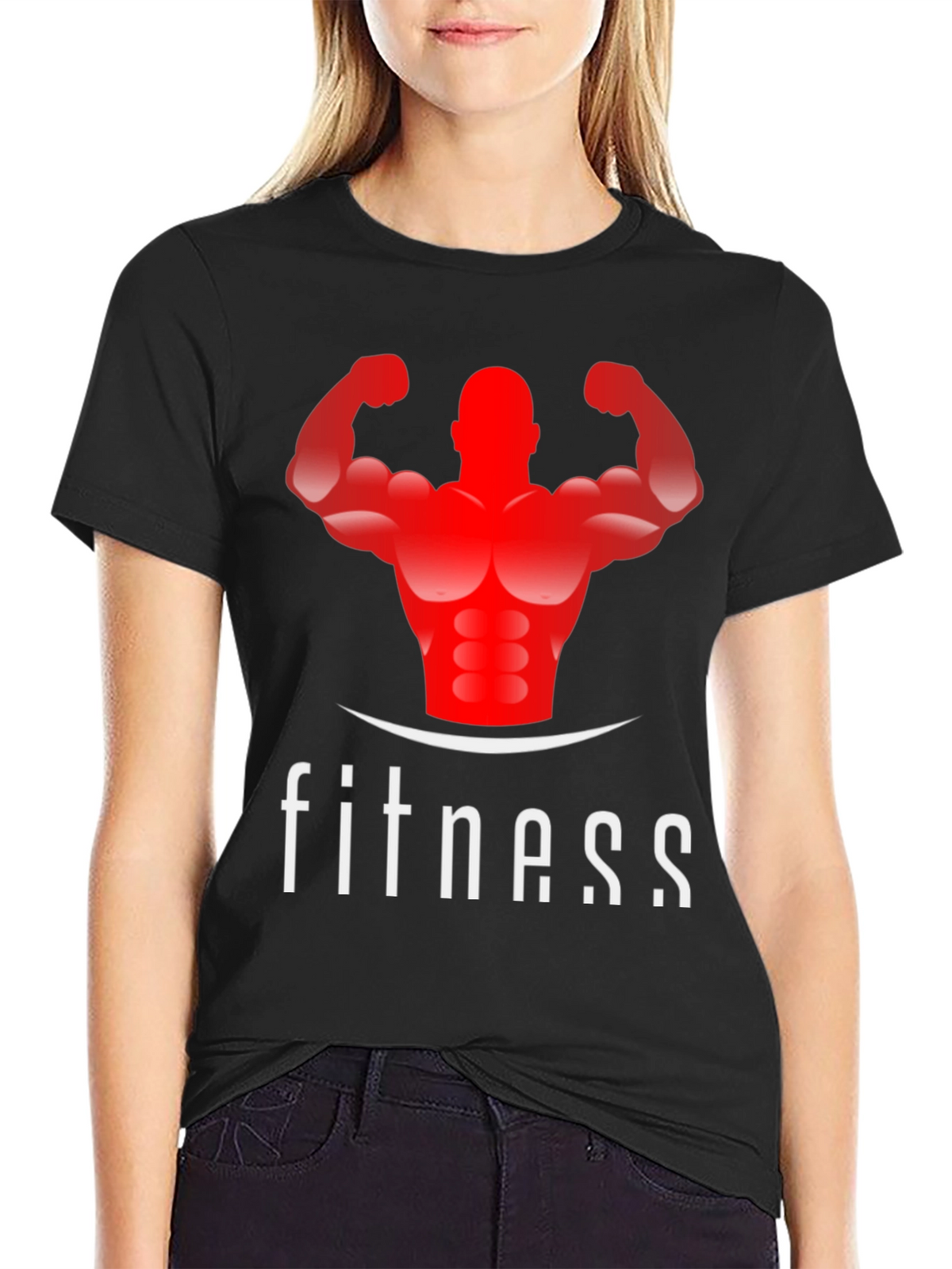 Fitness Graphic Tee - Black Gym Shirt