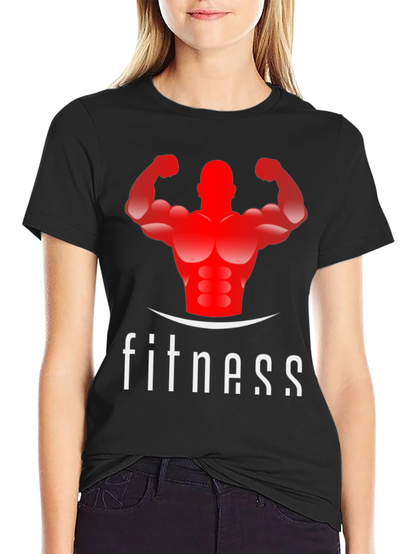 Fitness Graphic Tee - Black Gym Shirt