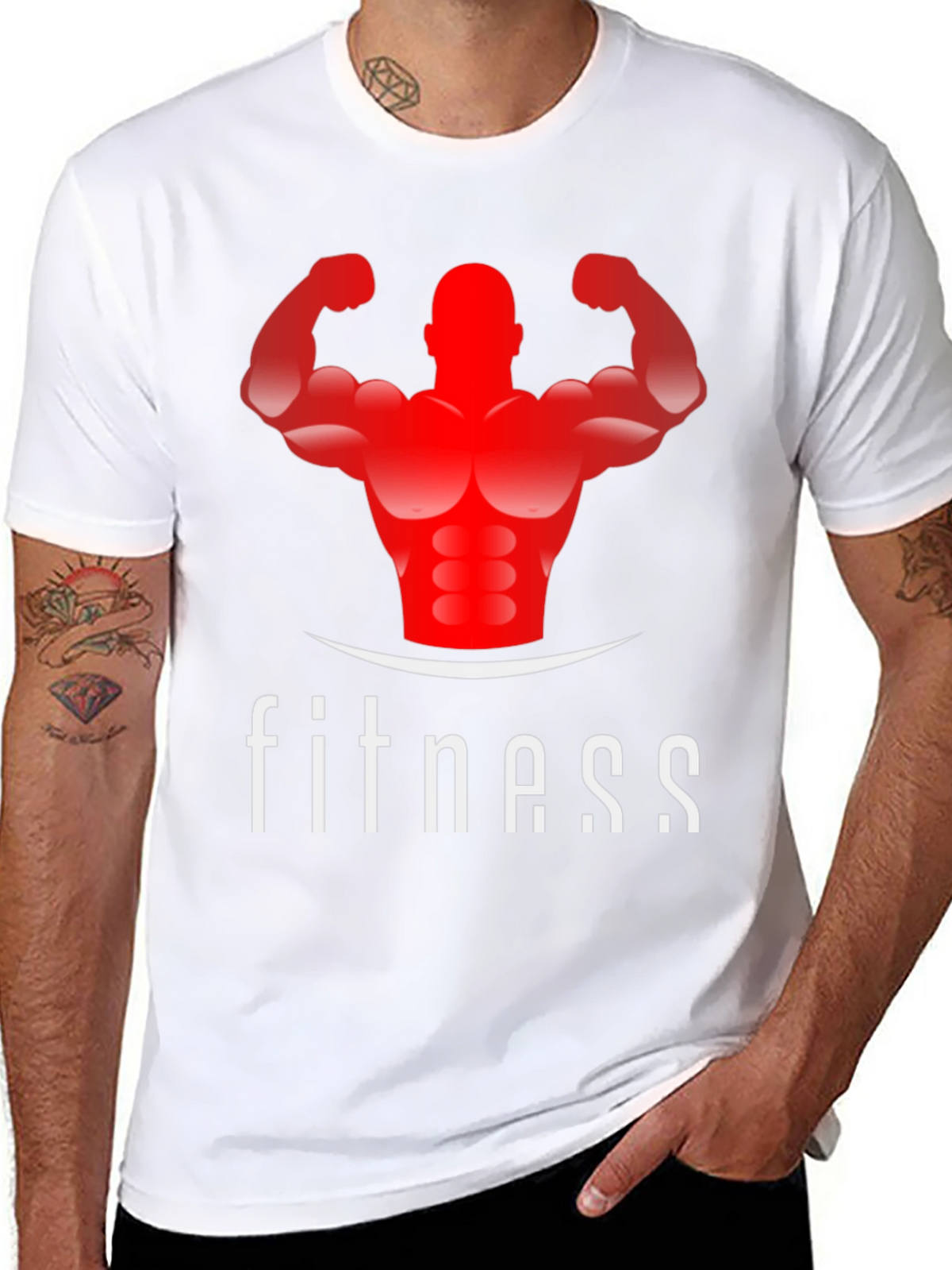 Fitness Graphic Tee - Black Gym Shirt