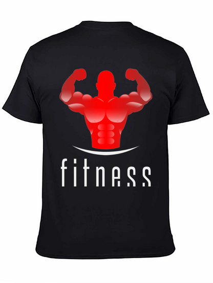 Fitness Graphic Tee - Black Gym Shirt