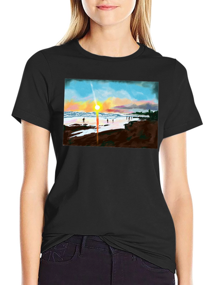 Sunset Beach T-Shirt - Coastal Design