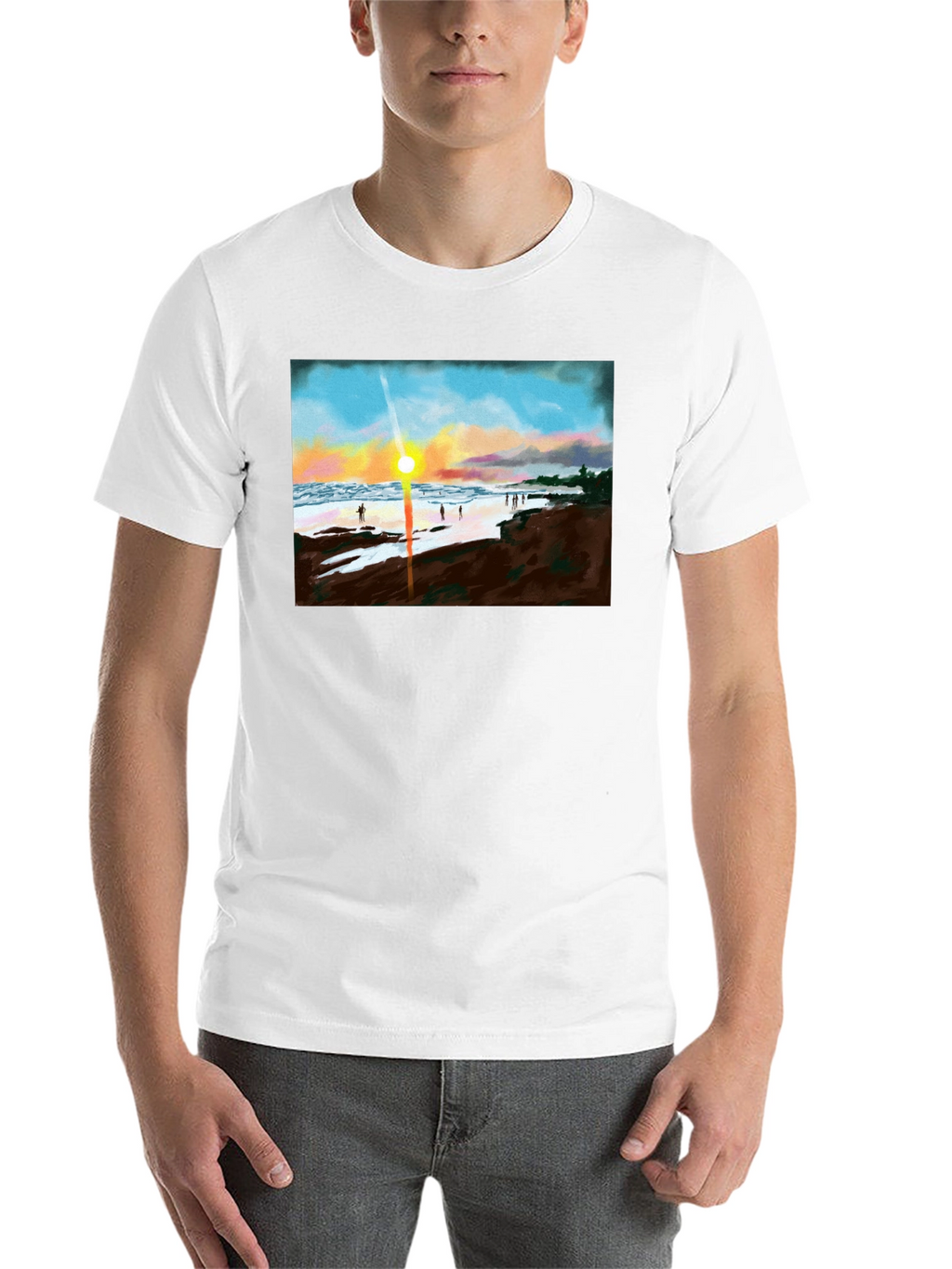 Sunset Beach T-Shirt - Coastal Design