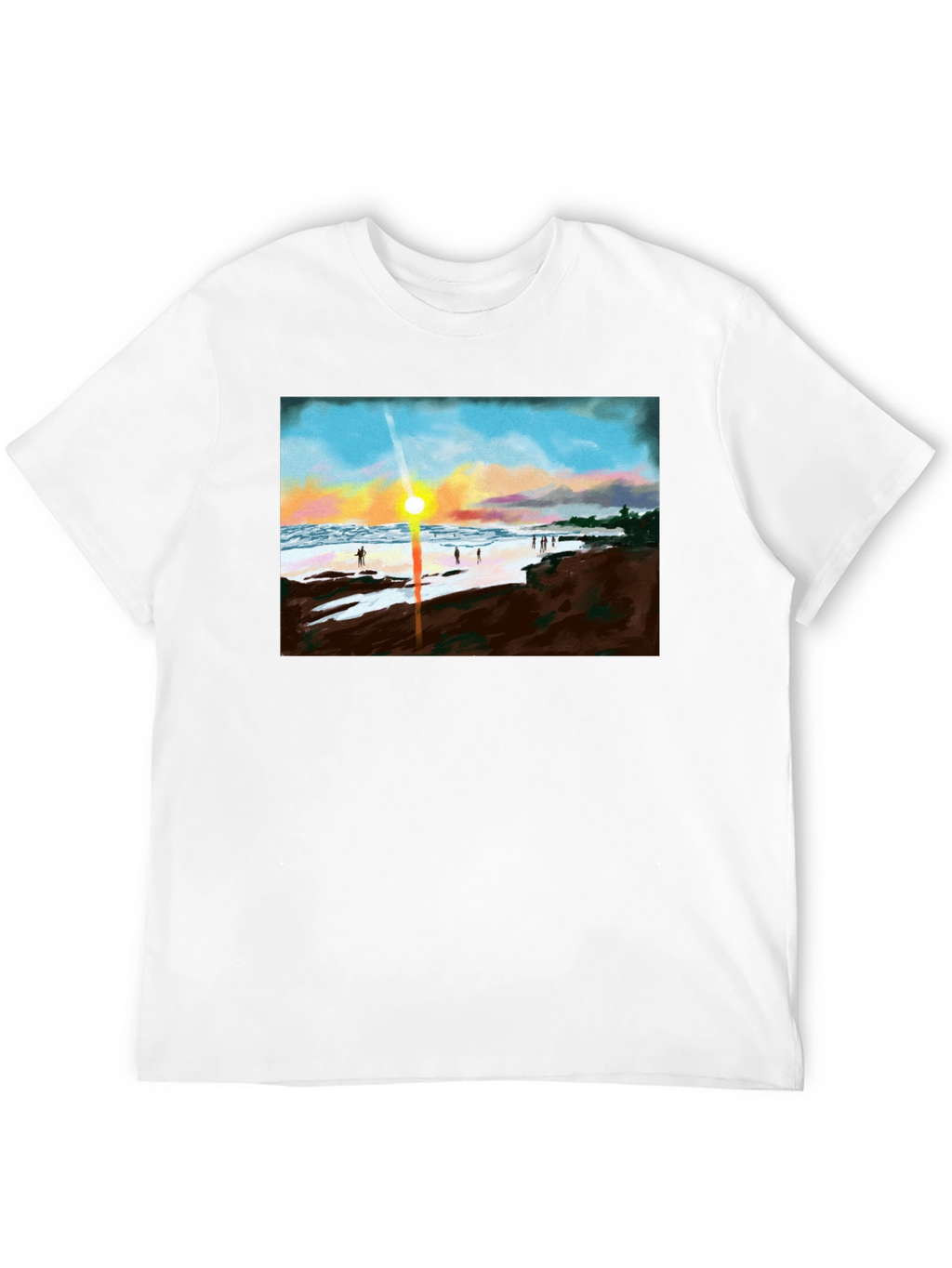 Sunset Beach T-Shirt - Coastal Design