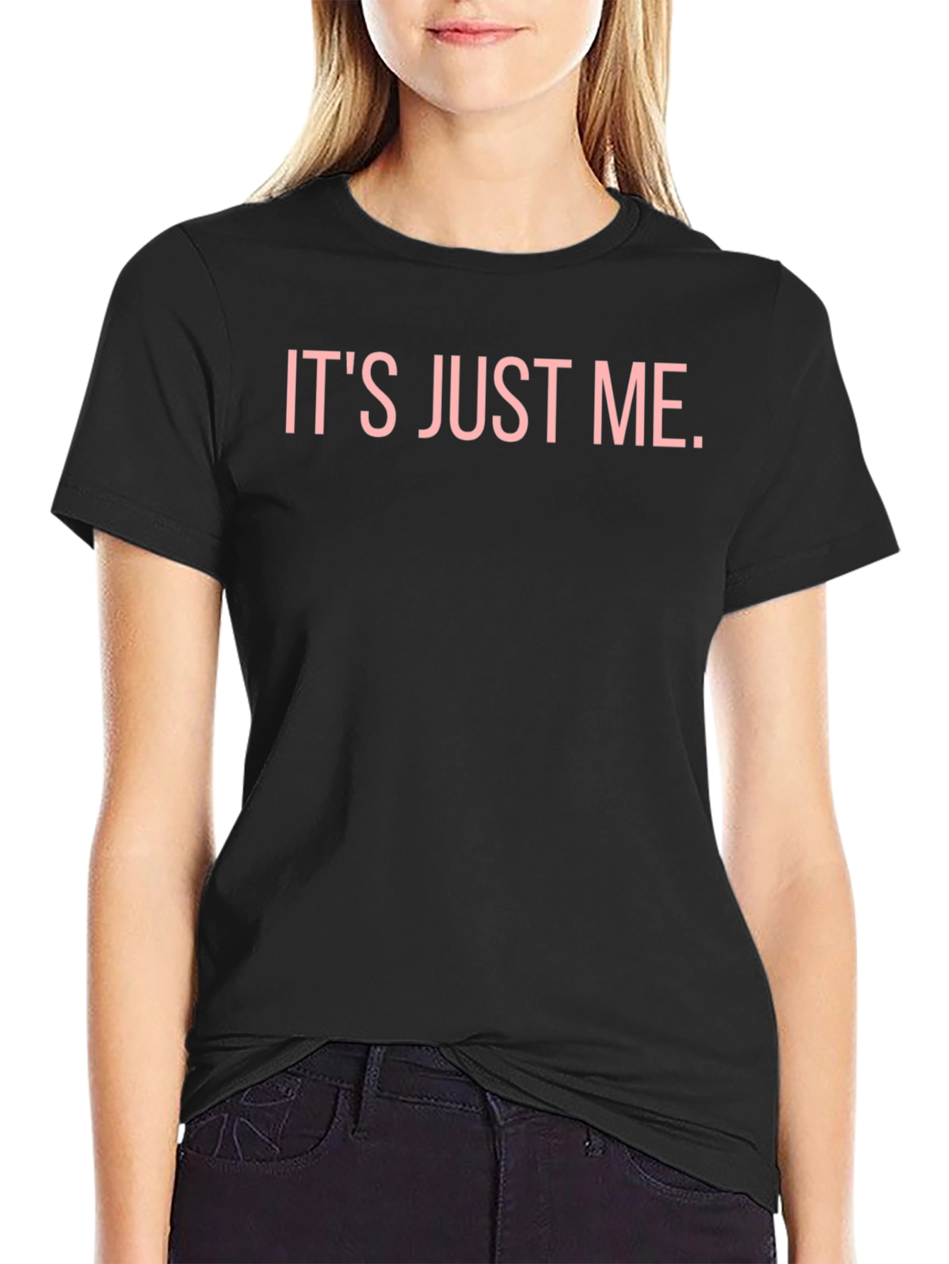 Its Just Me Graphic Tee - Black Casual T-Shirt