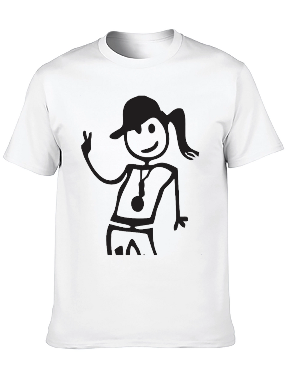 Black Stick Figure Graphic Tee - Casual Comfort