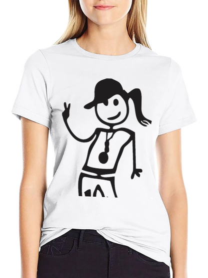 Black Stick Figure Graphic Tee - Casual Comfort
