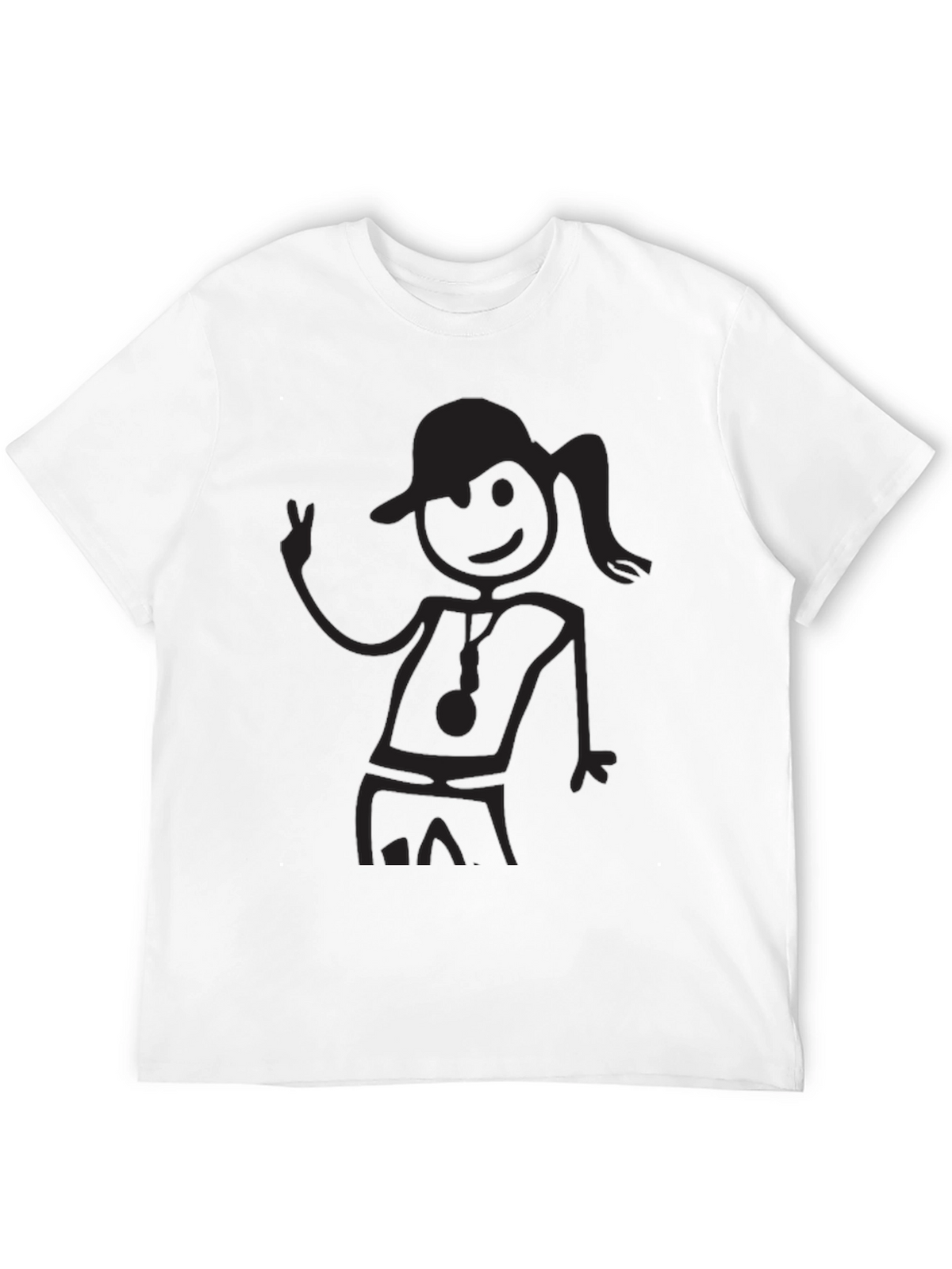 Black Stick Figure Graphic Tee - Casual Comfort
