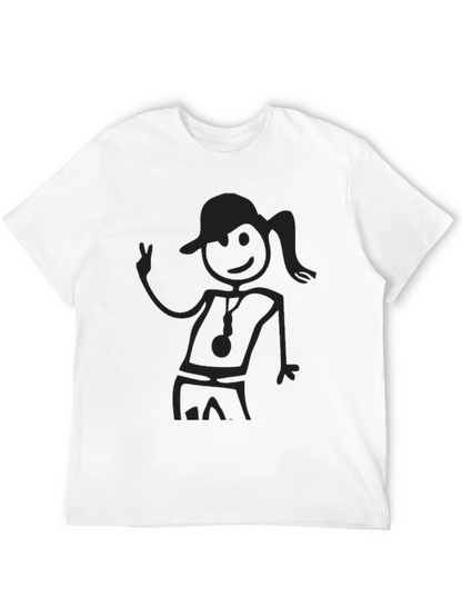Black Stick Figure Graphic Tee - Casual Comfort