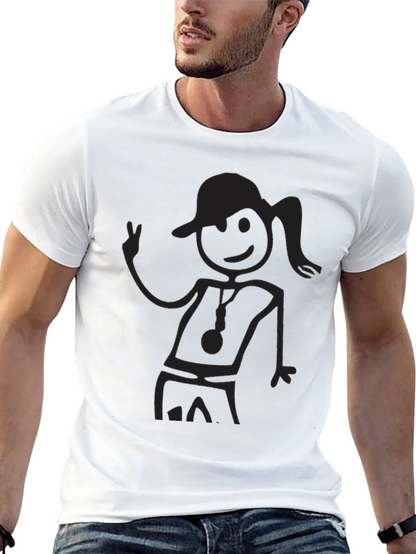 Black Stick Figure Graphic Tee - Casual Comfort