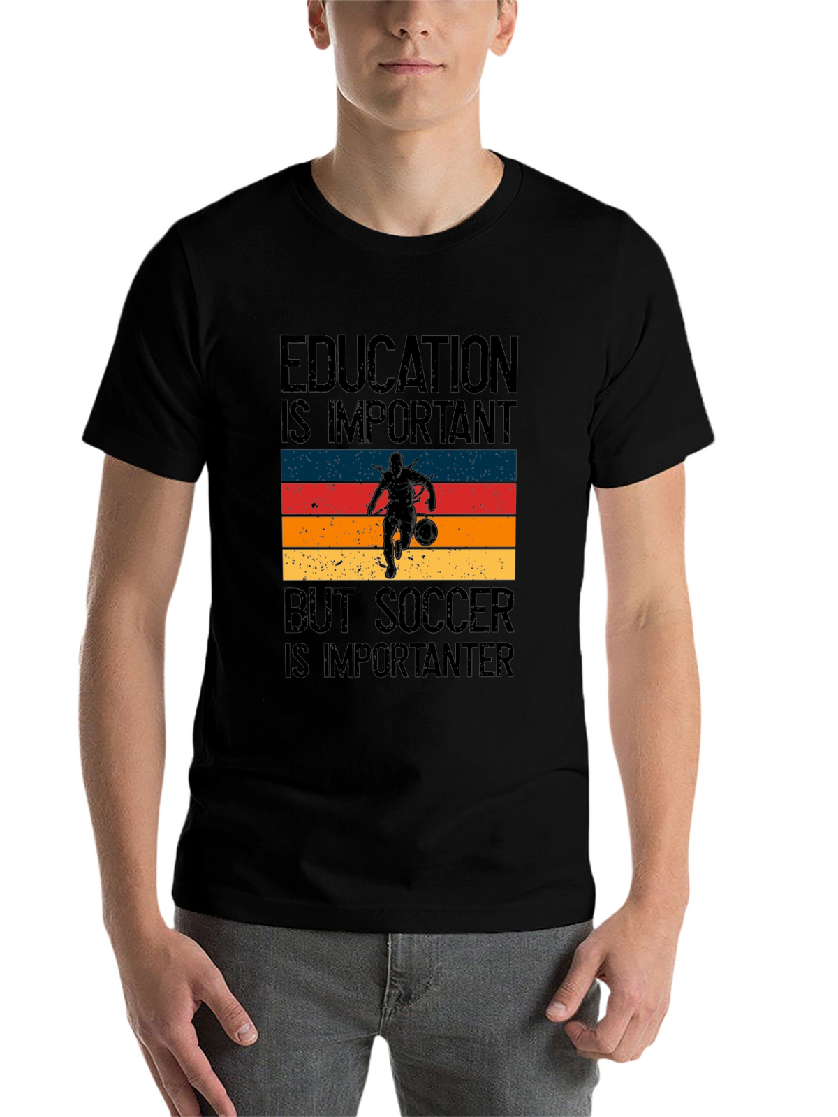Education vs Soccer Graphic Tee