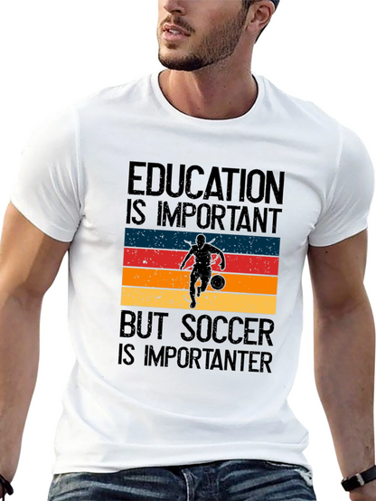 Education vs Soccer Graphic Tee