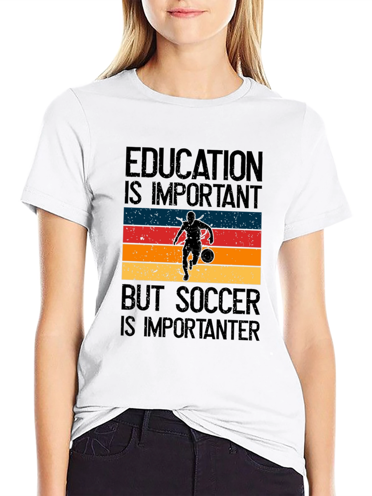Education vs Soccer Graphic Tee