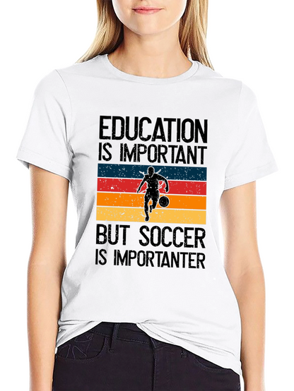 Education vs Soccer Graphic Tee