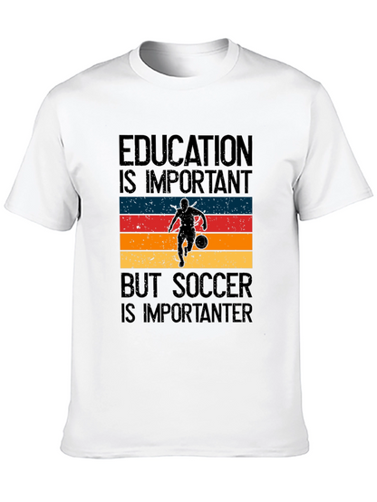 Education vs Soccer Graphic Tee