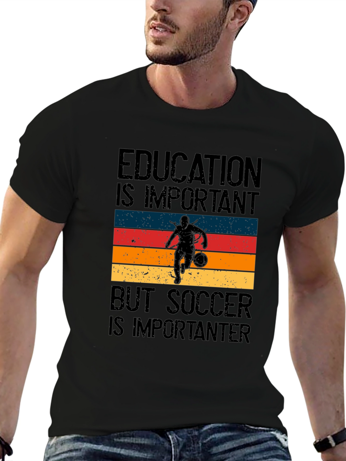 Education vs Soccer Graphic Tee