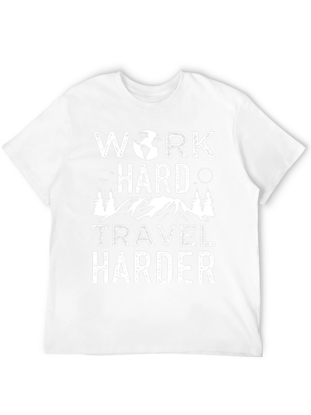 Work Hard Travel Harder Graphic Tee - Black