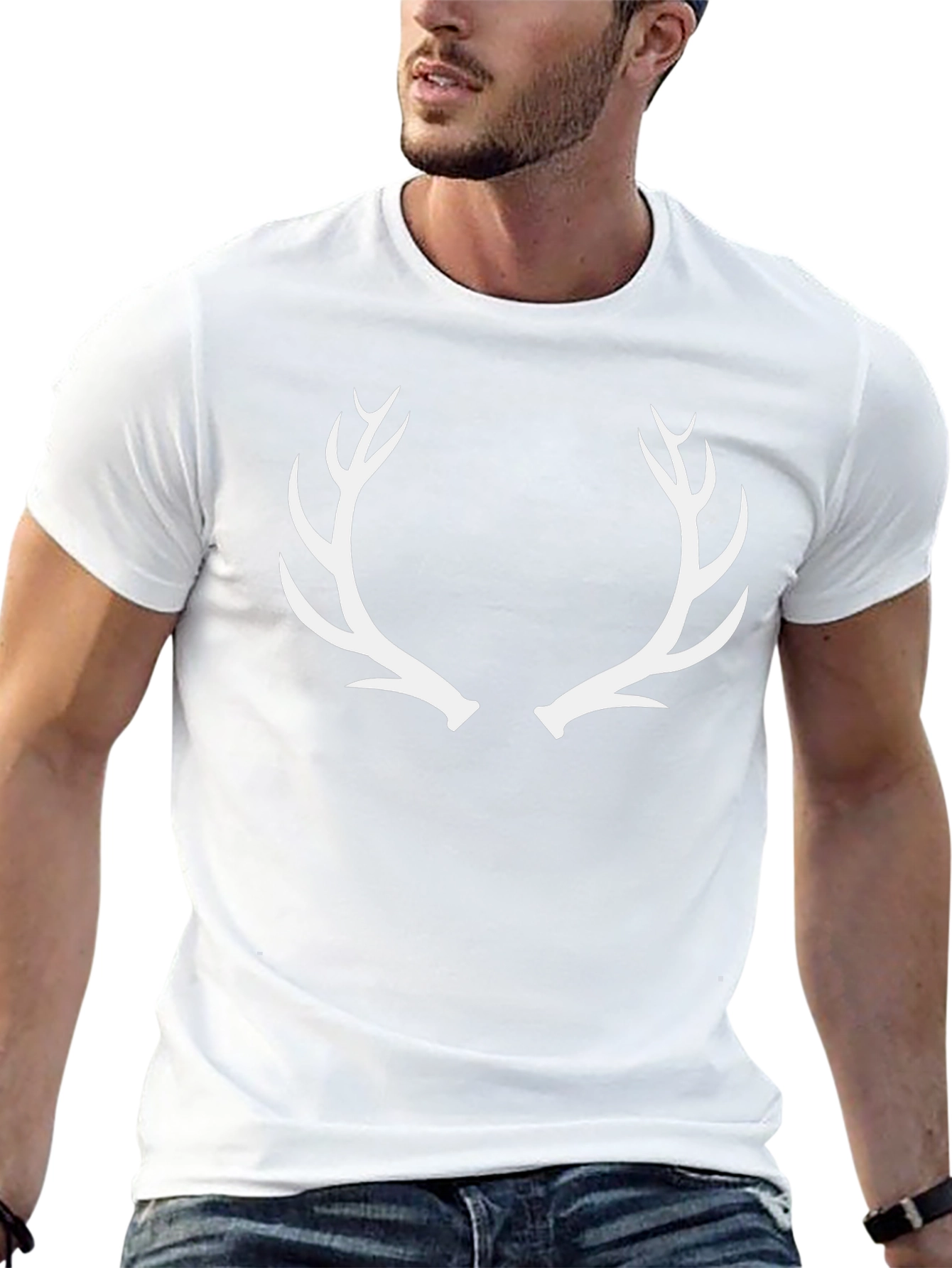 Antler Graphic Tee - Classic Black Cotton