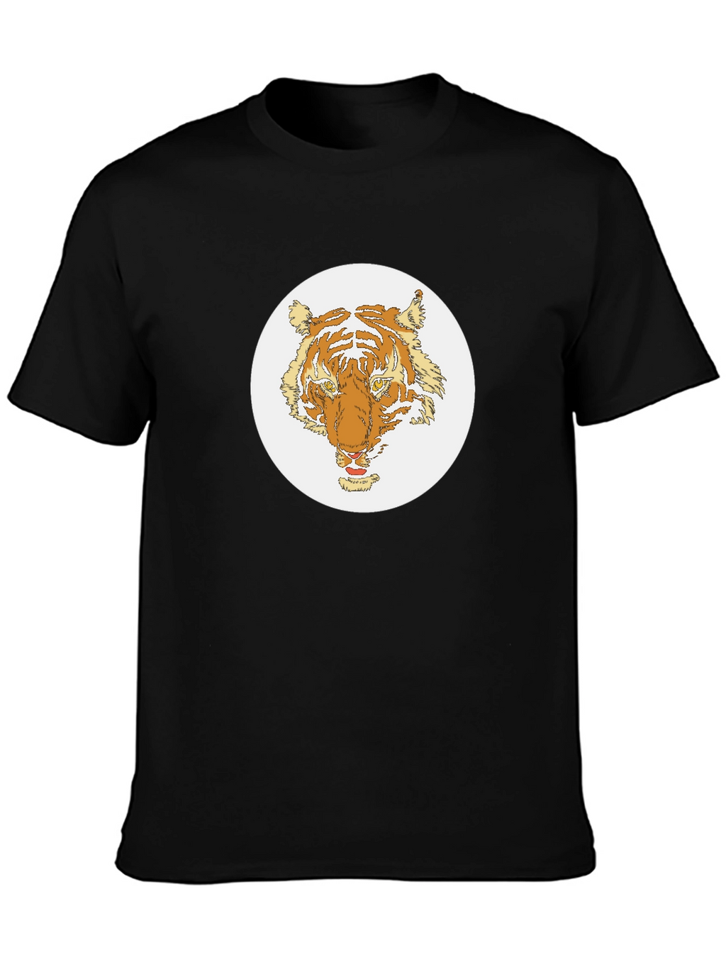 Tiger Graphic Tee - Black Cotton Blend
